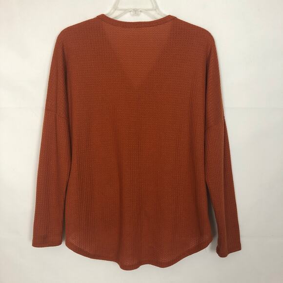 Twenty Ten Waffle Knit Tie Front Top Size Medium - Picture 6 of 9